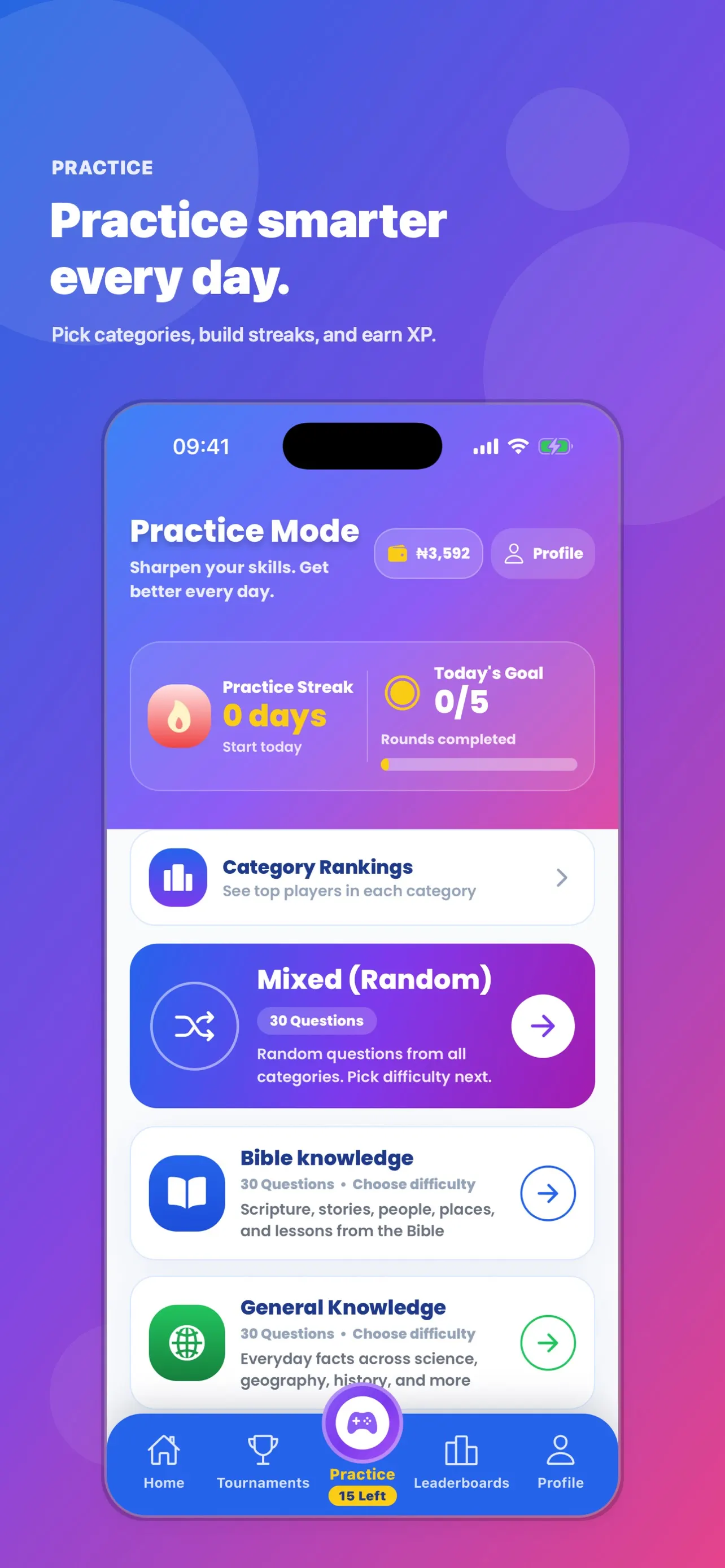 Isabee App Store screenshot showing practice mode